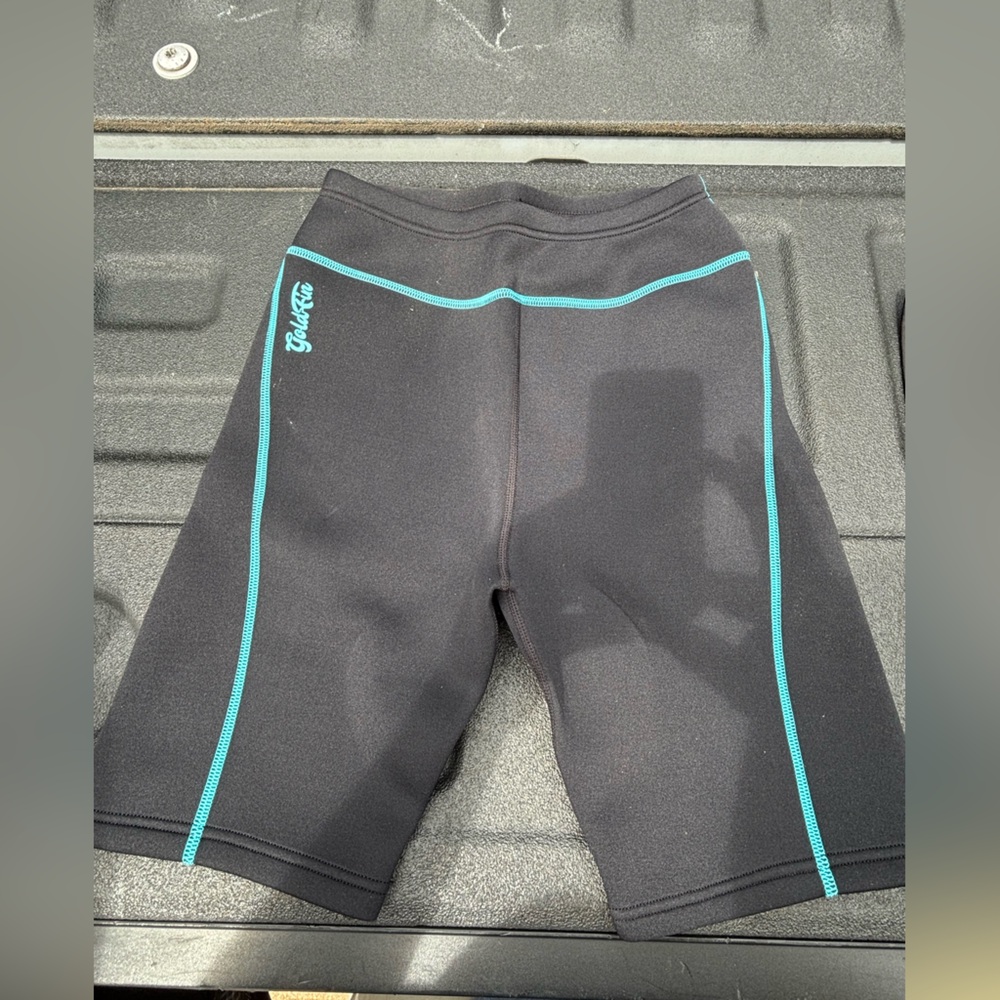 Golding Black and Teal Athletic Wet suit shorts